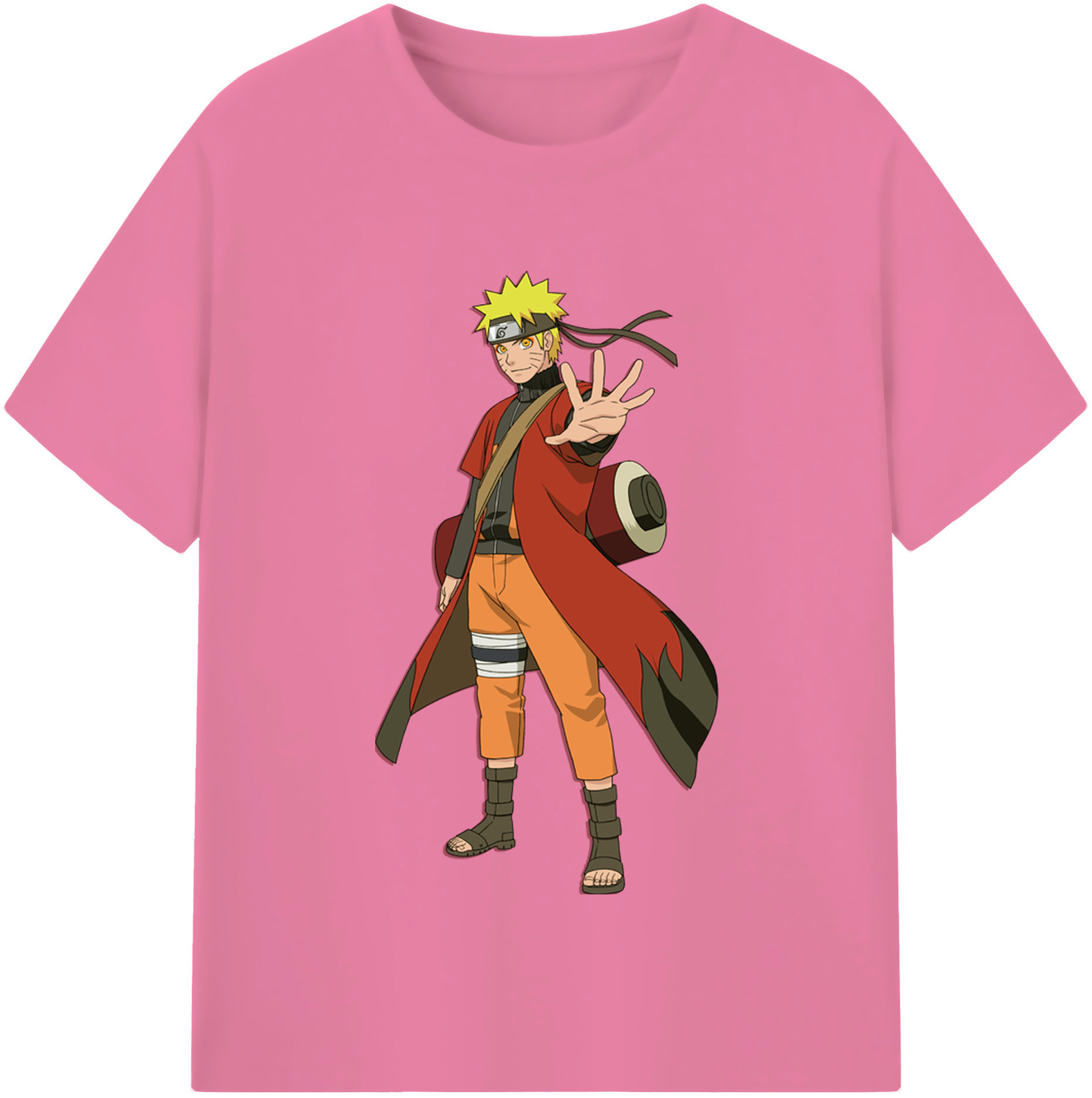 （画像用） NARUTO -ナルト- うずまき ナルト Uzumaki Naruto 綿100％半袖Tシャツ（フロントプリント）